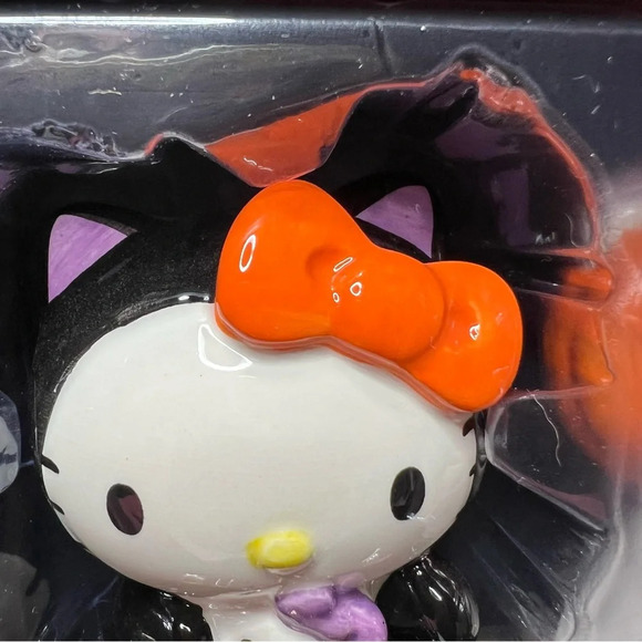 Blue Sky Clayworks x Sanrio Hello Kitty Halloween Black Cat Salt Pepper Shakers - Picture 9 of 12